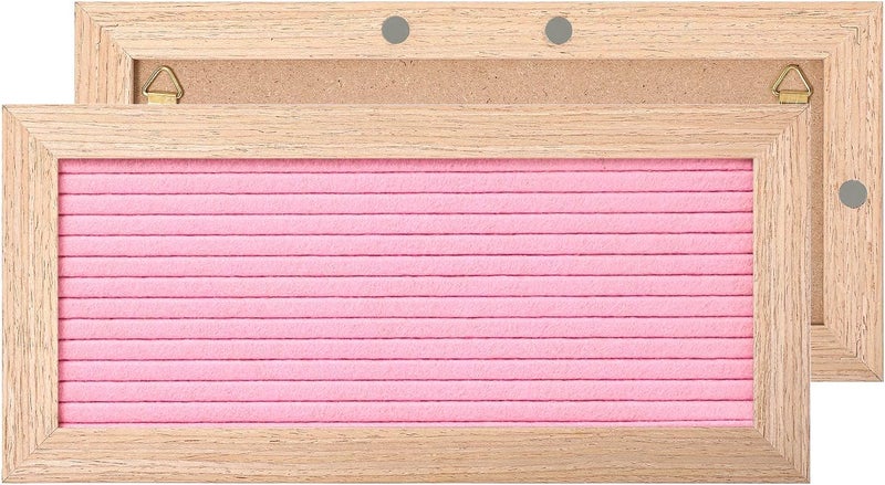 G GAMIT Small Magnetic Felt Letter Board 11x5Inch with Changeable Letters and Numbers, Message board Letter Sign Board in Wood Frame for Anoucement&Notification(Pink) - Image 2